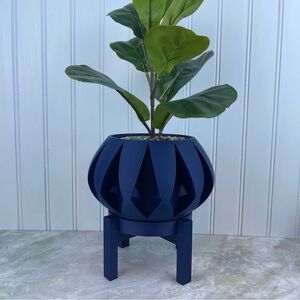 The Moki Indoor Flower Pot with Drainage Holes and Saucer, 3D Printed Planter